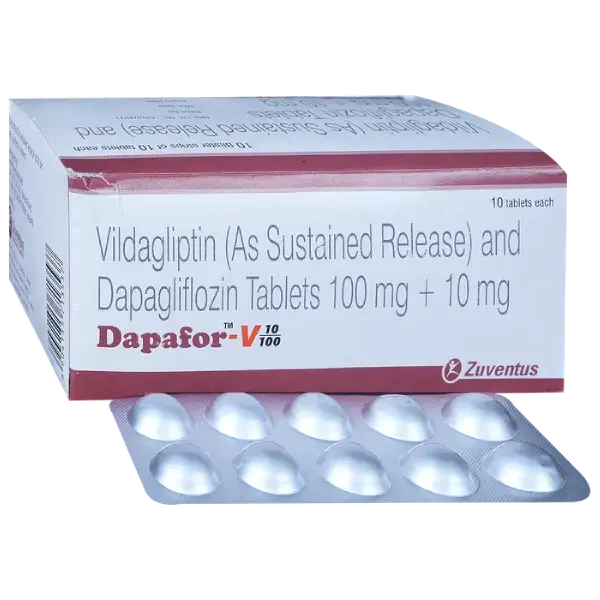 Dapafor V 10mg/100mg Tablet